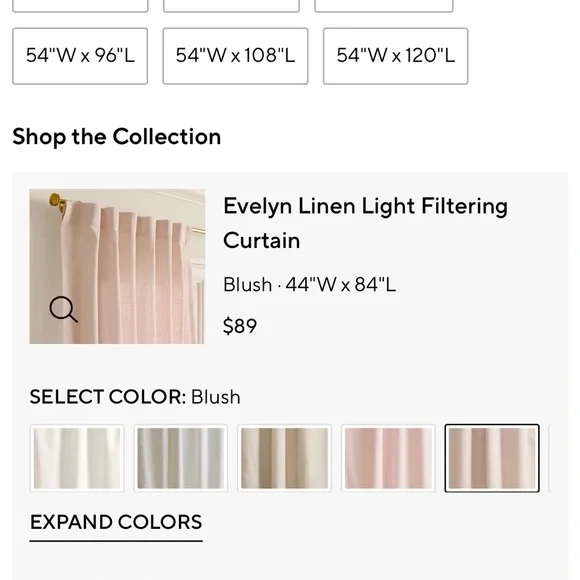 Pottery Barn Evelyn Light Filtering Curtains